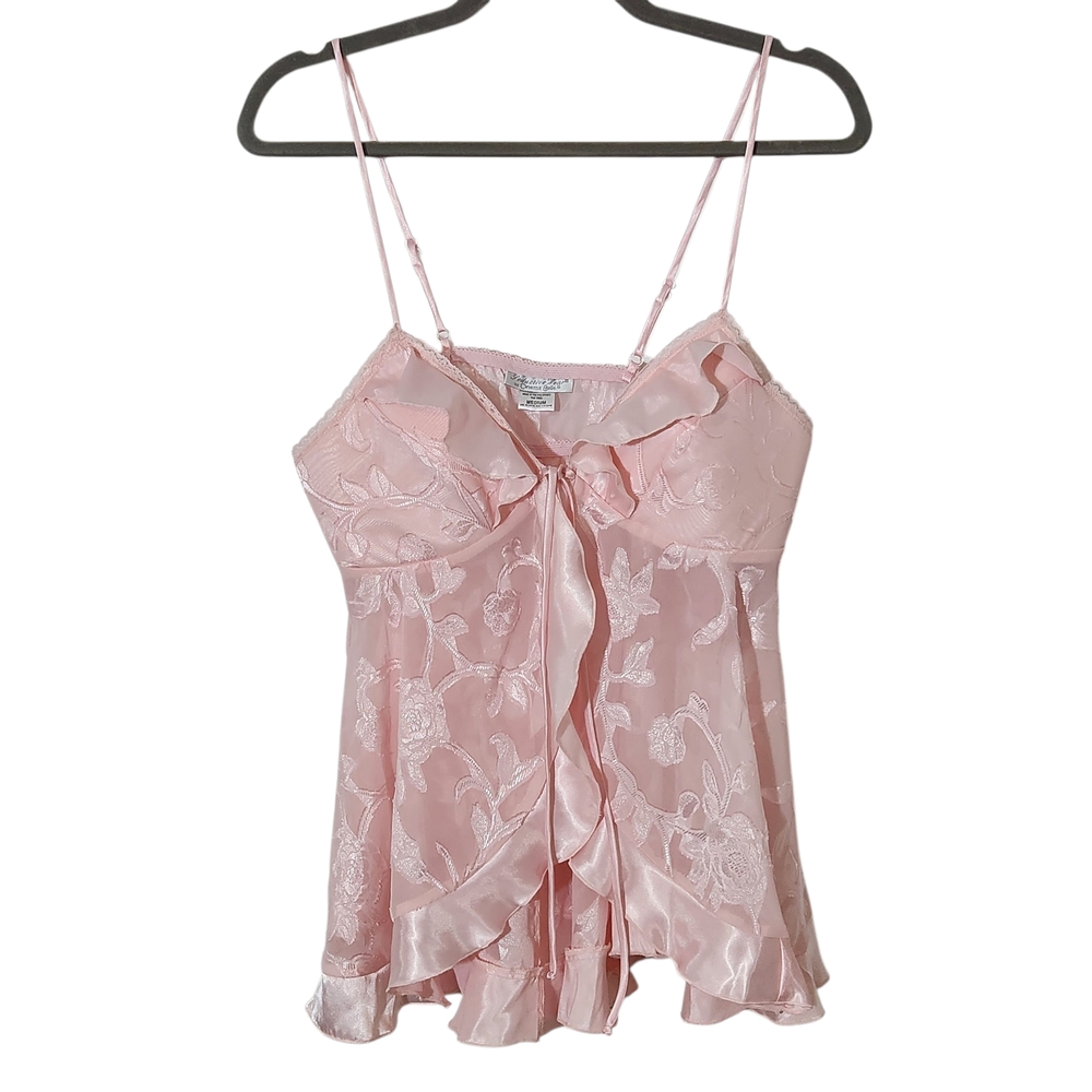 Cinema Etolie Pink Floral Lingerie Camisole Top NWT Size Medium - Picture 1 of 8